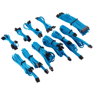 Premium Individually Sleeved PSU Cables Pro Kit Type 4 Gen 4 – Blue