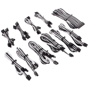 Premium Individually Sleeved PSU Cables Pro Kit Type 4 Gen 4 – White/Black