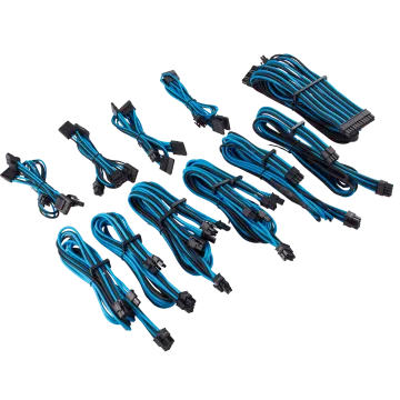 Premium Individually Sleeved PSU Cables Pro Kit Type 4 Gen 4 – Blue/Black