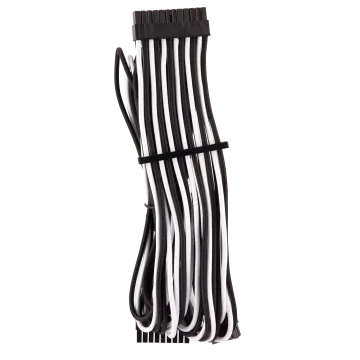 Premium Individually Sleeved ATX 24-Pin Cable Type 4 Gen 4 – White/Black