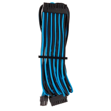 Premium Individually Sleeved ATX 24-Pin Cable Type 4 Gen 4 – Blue/Black