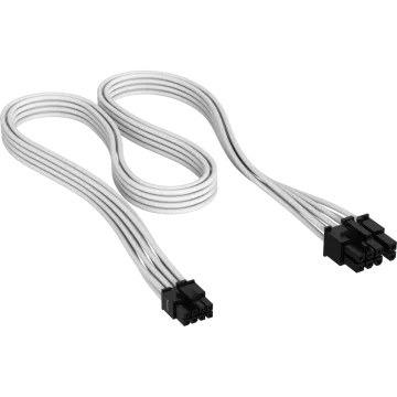 Premium Individually Sleeved PCIe Cable (Single Connector) Type 5 Gen 5, White