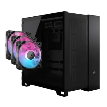 6500D Airflow Case Black with RX120 Triple Starter Kit Bundle