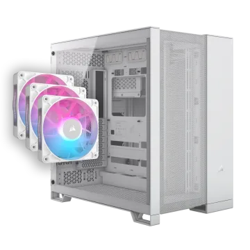 6500D Airflow Case White with RX120 Triple Starter Kit Bundle