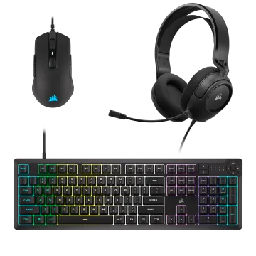 Corsair Gaming All-In-One Starter Pack - K55 Core Keyboard, M55 Pro Mouse, and HS35v2 Headset