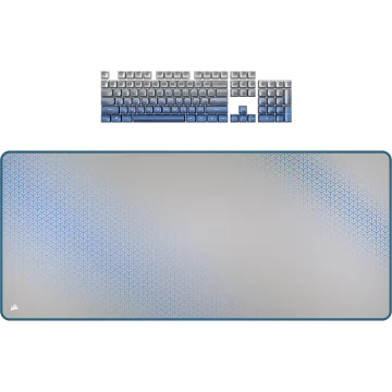 Keycaps and Mouse Mat Bundle - Steel Azure (NA Layout)