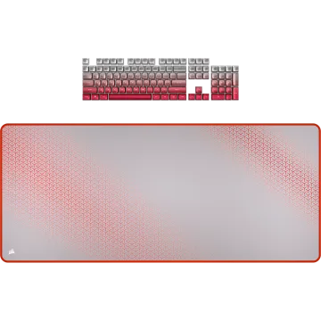 Keycaps and Mouse Mat Bundle - Steel Crimson (NA Layout)