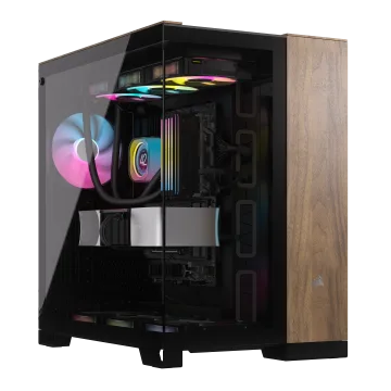 Boîtier PC 6500X Mid-Tower Dual Chamber - Noir/Bois Noyer