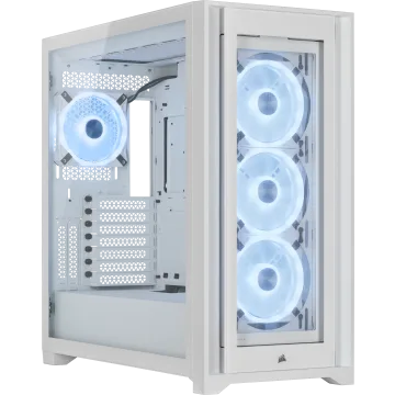 iCUE 5000X RGB QL Edition Mid-Tower ATX Case — True White