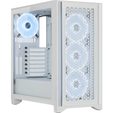 iCUE 4000D RGB AIRFLOW QL Edition Mid-Tower ATX Case — True White