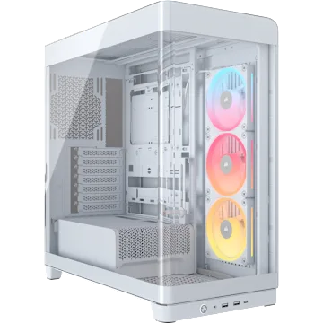FRAME 4500X LX-R RGB iCUE LINK Panoramic Glass Mid-Tower PC Case - White