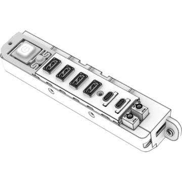 9000D Replacement Front I/O Assembly, White