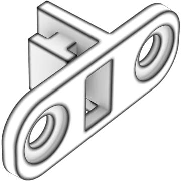9000D Replacement Fan Rail Mounts Center, White