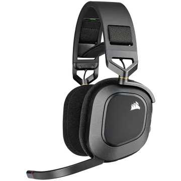 HS80 RGB WIRELESS Premium Gaming Headset with Spatial Audio — Carbon (Refurbished)
