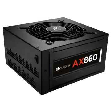 AX860 ATX Power Supply — 860 Watt 80 PLUS® PLATINUM Certified Fully-Modular PSU (NA) (Refurbished)