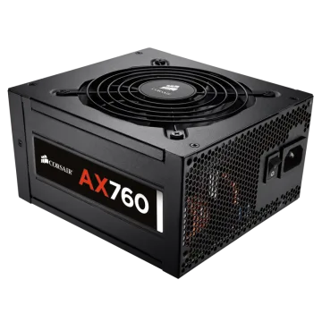 AX760 ATX Power Supply — 760 Watt 80 PLUS® PLATINUM Certified Fully-Modular PSU (NA) (Refurbished)