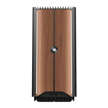 CORSAIR ONE i500 PC – Wood Dark: Liquid Cooled Intel Core i7-14700, GeForce RTX 4070 Super, 1TB M.2 SSD, 32GB DDR5, Win11 Home (Revival Series)