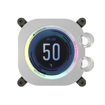 iCUE XC7 RGB ELITE LCD CPU Water Block - White