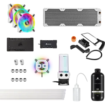 HYDRO X SERIES iCUE XH305i RGB PRO Custom Cooling Kit - White