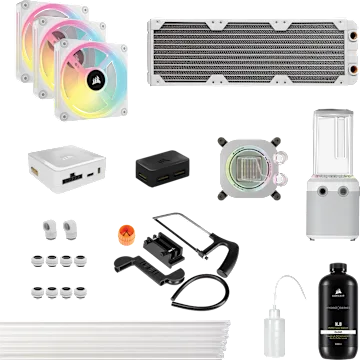 Hydro X Series iCUE LINK XH405i RGB Custom Cooling Kit - White