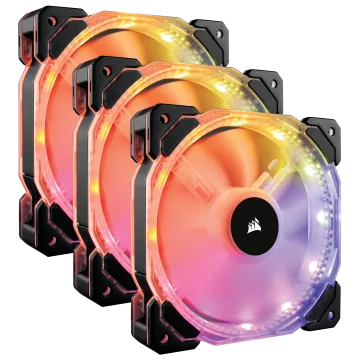 HD120 RGB LED High Performance 120mm PWM Fan — Three Pack with Controller