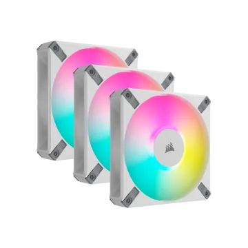 iCUE AF120 RGB ELITE 120mm PWM Triple Fan Kit - White