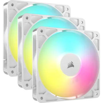 RS120 ARGB 120mm PWM Fans - Triple Pack - White