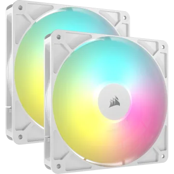 RS140 ARGB 140mm PWM Fans - Dual Pack - White