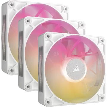 iCUE LINK RX120 MAX RGB 120mm PWM Thick Fans Starter Kit - White