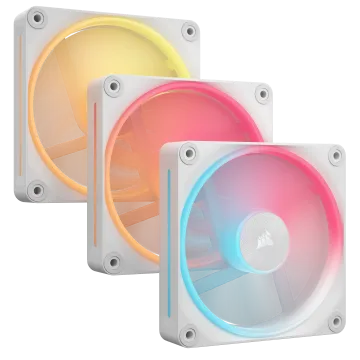 iCUE LINK LX120-R RGB 120mm PWM Reverse Fans Starter Kit - White