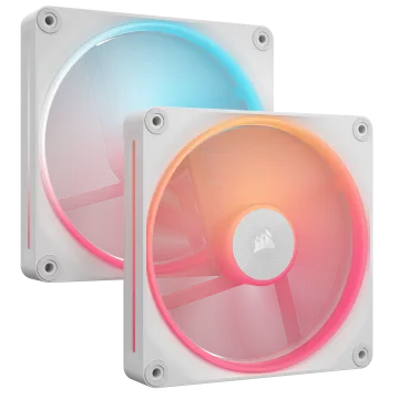 iCUE LINK LX140-R RGB 140-mm-Starter-Kit mit umgekehrtem PWM-Lüfter – Weiß