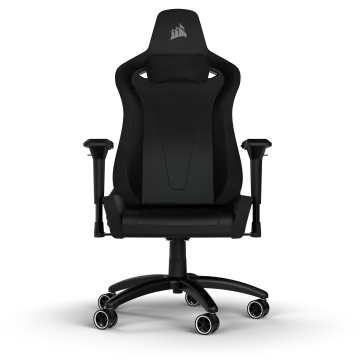TC200 Gaming Chair – Plush Leatherette – Black/Black
