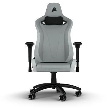 TC200 Gaming Chair – Plush Leatherette – Light Grey/White (UK)