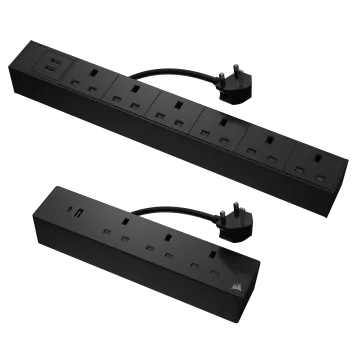 Steckdosenleisten und Kabelbox für die Platform Series (UK)
