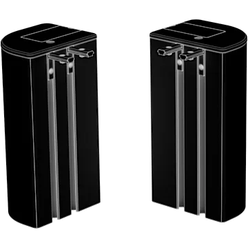 Platform and Multi Frame Series Corner Post Supports (L and R), Black