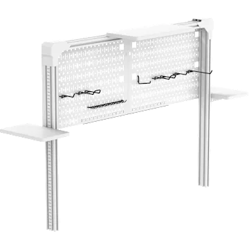 Multi Frame Pegboard Desk Organizer for Platform:4 - White