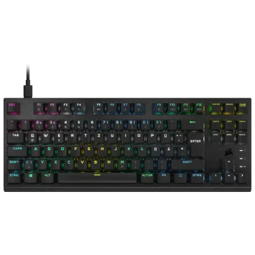 K60 PRO TKL RGB Tenkeyless Optical-Mechanical Gaming Keyboard — CORSAIR OPX Switch — (DE)