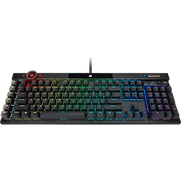 K100 RGB Optical-Mechanical Gaming Keyboard — CORSAIR OPX Switch — Black (Revival Series)