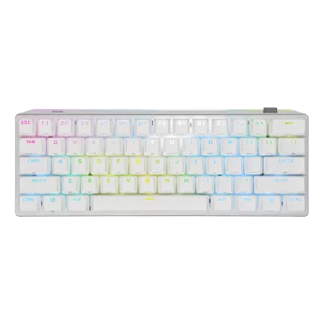 K70 PRO MINI WIRELESS 60% Mechanical CHERRY MX Speed Switch Keyboard with RGB Backlighting - White (Refurbished)