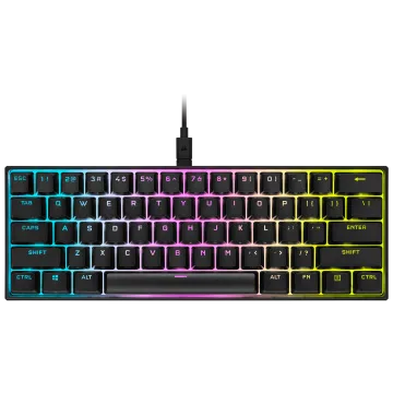 K65 RGB MINI 60% Mechanical Gaming Keyboard — CHERRY MX SILENT — Black