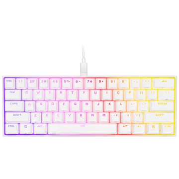 K65 RGB MINI 60% Mechanical Gaming Keyboard — CHERRY MX SPEED — White