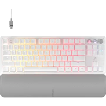 K70 PRO TKL High-Performance Hall Effect Programmable Gaming Keyboard with Rapid Trigger - White