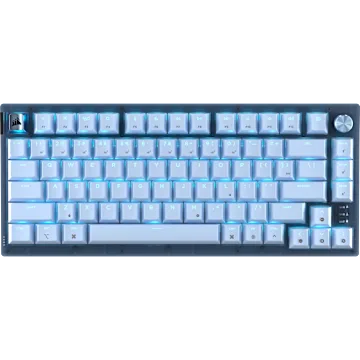 K65 PLUS 75% RGB Mechanical Gaming Keyboard – Glacier Blue