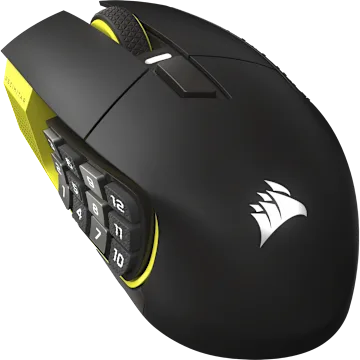 SCIMITAR ELITE WIRELESS SE MMO Gaming Mouse – Black & Yellow