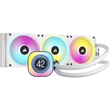 iCUE LINK H150i LCD Liquid CPU Cooler, White