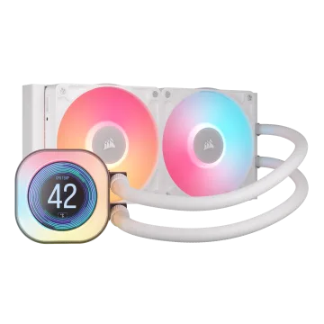 iCUE LINK TITAN 240 RX LCD Liquid CPU Cooler - White