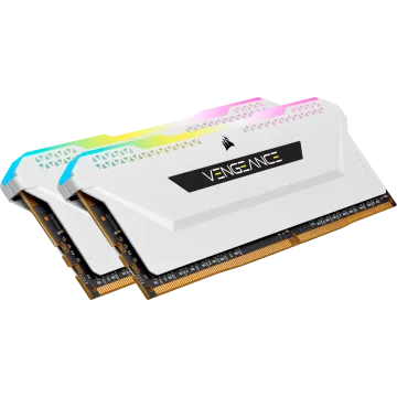 VENGEANCE RGB PRO SL 32GB (2x16GB) DDR4 DRAM 3600MHz C18 Memory Kit – White