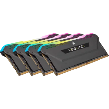 VENGEANCE RGB PRO SL 64GB (4 x 16GB) DDR4 DRAM 3200MHz C16 Memory Kit – Black
