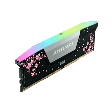 VENGEANCE® RGB 64GB (2x32GB) DDR5 DRAM 6000MT/s CL30 AMD EXPO 与 Intel XMP 内存套件 - Cherry Blossom Black