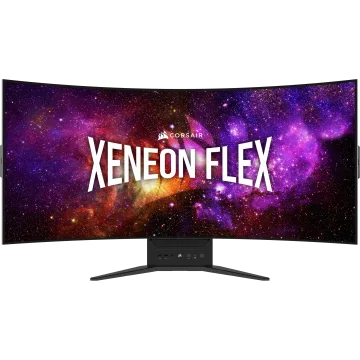 Monitor para juegos plegable de 45" CORSAIR XENEON FLEX 45WQHD240, 3.440×1.440, 240 Hz, GtG de 0,03 ms, HDR con brillo máximo de 1000 nits, relación de contraste de 1,5 M:1, 1.070 millones de colores